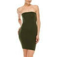 thumbnail image 5 of PacificPlex Womens Seamless Smoother Tube Slip Dress, One Size, Olive, 5 of 7