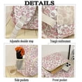 thumbnail image 4 of 3-Piece Floral Print Backpack Set with Cosmetic Bag and Crossbody, Waterproof Travel Organizer Set for Women, Large Capacity Daypack for Daily Use (Blue), 4 of 7