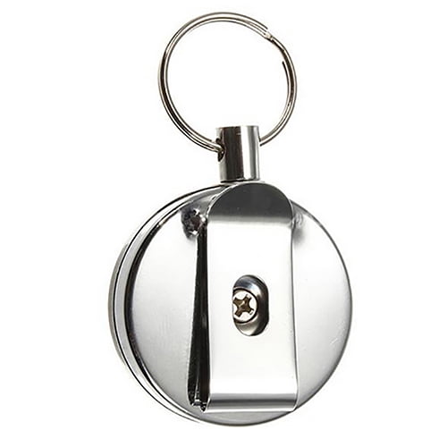 UDIYO Stainless Steel Retractable Key Recoil Ring Pull Key Chain Belt
