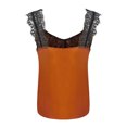 thumbnail image 5 of Idoravan Tank Tops for Women Clearance Women's Sleeveless Lace Camisole Top Splicing Undershirt Solid Color T-shirt, 5 of 5