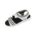 thumbnail image 3 of Women's Breathable Knit Flat Sandals Wide Width Round Toe Summer Casual Sandals Stretch Mesh Soft Bottom Lightweight Walking Shoes Non Slip Outdoor Beach Sandals, 3 of 10