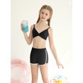 thumbnail image 4 of Usaibhir Girl's 3 Piece Bikini Set Cross Strap Swimsuits for Girls Bathing Suit with Shorts Teen Swimwear Swimming Suit 9-16T, 4 of 9