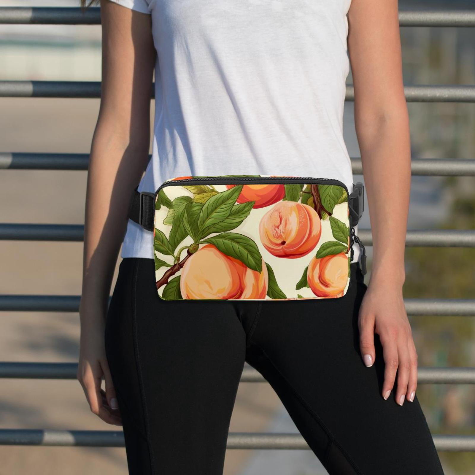 Peaches Waist Pack Running Belt Fanny Packs Lightweight Adjustable with Extension Strap Unisex
