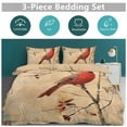 thumbnail image 5 of 3 Pcs Soft Bedding Set, Includes 1 Duvet Cover with Zipper And 2 Pillow,Shams Red Bird Northern Cardinal Twin(86"x70"), 5 of 8