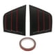 thumbnail image 1 of 2 piezas de cubierta de repuesto para rejilla de ventilación lateral de ventana, ABS, resistente al desgaste, para Dodge Charger 2011-2021Negro Blanco, 1 of 14