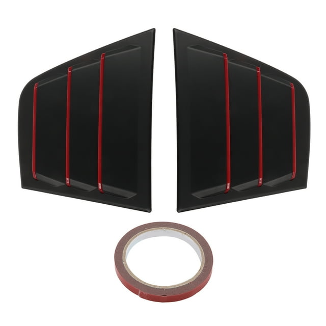 2 piezas de rejilla de ventana lateral ABS resistente al desgaste para ventilación de aire cubierta de repuesto para Dodge Charger 2011-2021 negro blanco