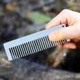 thumbnail image 4 of Titanium Comb Anti-Static Hair Beard Pocket Comb Camping Travel Tool Men Women, 4 of 10