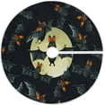 thumbnail image 1 of FMSHPON Halloween Bat Moon Xmas Christmas Tree Skirt Stand Mat for Holiday Party Decoration Indoor Outdoor 36 inches, 1 of 6