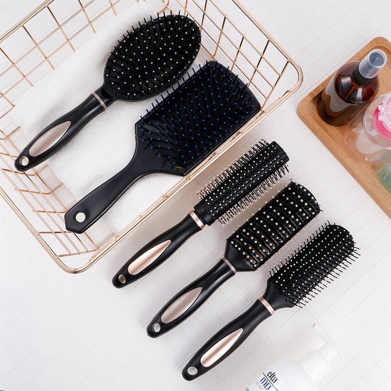 Topekada 5-Piece Paddle Brush Set, Anti-Static Detangling photo 2