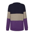 thumbnail image 5 of UAMVSH Oversized Sweatshirts for Women Casual Long Sleeve Crew Neck Pullover Tops Loose Fit Color Block Trendy Fall Shirts(X-Large,Purple), 5 of 5