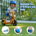 thumbnail image 6 of Kids Bike Helmet & Protective Gear Set for Toddlers Age 3-8, Adjustable for Cycling & Skateboarding - Blue, 6 of 7