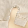 thumbnail image 5 of Nwiuh Infant Baby Girl Fall Outfit Sweatshirt Romper Fun Letters Long Sleeve Jumpsuit Newborn Clothes (Beige, 0-3 Months), 5 of 8