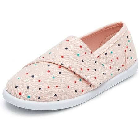 

K KomForme Casual Kids Shoes Pink dots Slip-On Flat Size 8-2 (Toddler & Little Girl)