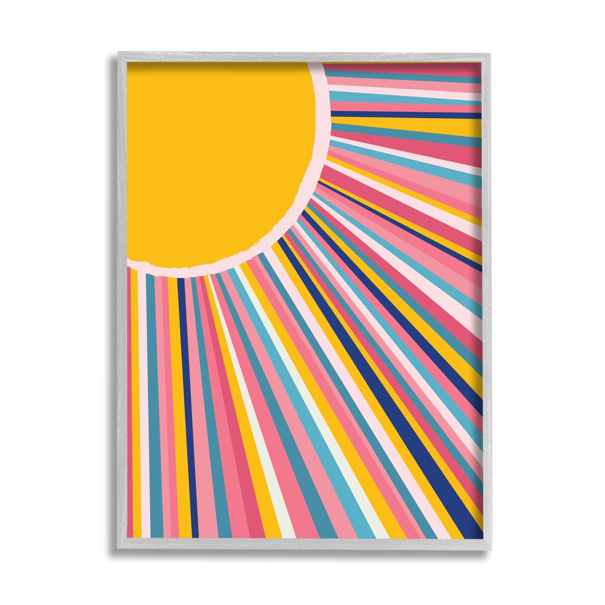 Stupell Industries Bold Iris Sunbeams Geometric Abstract Angular Shapes,11 x 14, Design by Lisa Perry Whitebutton