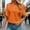 Orange, variant on SNKSDGM Women's Plus Casual Easter Shirt Womens Tops Long Sleeve Going Out Summer New Solid Color V Neck Fashion Sleeved Blouse Womens Shirts Dressy Casual 3/4 Sleeve