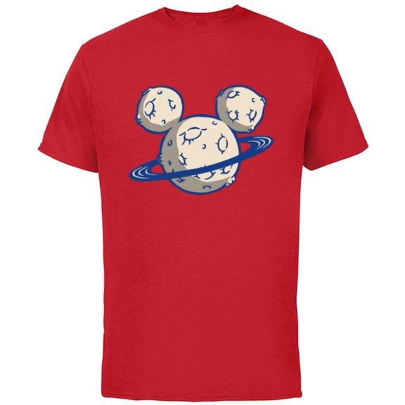 Disney Mickey Mouse Icon Planetary - Short Sleeve Cotton T-Shirt for Adults - Customized-Red