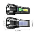 thumbnail image 3 of Clearance!Solar Flashlight with Side Lights-High-Power 1000LM Bright LED,Long-Range Portable Rechargeable Flashlight for Outdoor,Household,and Patrol Use, 3 of 9