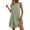 Green, variant on Summer Women's Sleeveless Mini Peplum Dress red Round Neck Loose Cut Daily Outdoor