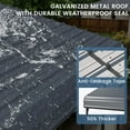 thumbnail image 7 of EROMMY 20x40ft Metal Carport, Heavy Duty Car Shelter with Galvanized Steel Roof and Frame, Sturdy Car Shed in All Weathers, Easy Assembly Carport for 2 Cars, SUV, Tractors and Boat, Gray, 7 of 7