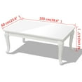 thumbnail image 3 of vidaXL Coffee Table 100x60x42 cm High Gloss White, 3 of 3
