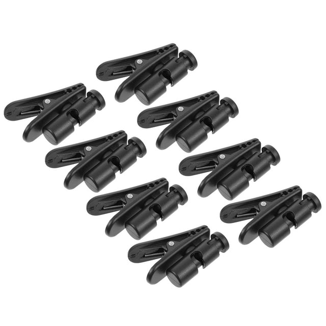 8Pcs Portable Headphone Clips Exquisite Headset Clamps Headset Clips (Black)