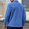 thumbnail image 3 of ZUKMRJPC Men's Polar Fleece Shirt Jacket Long Sleeve Button Down Heavyweight Shirts Regular Fit Solid Color Casual Warm Shirt with Pockets, 3 of 4