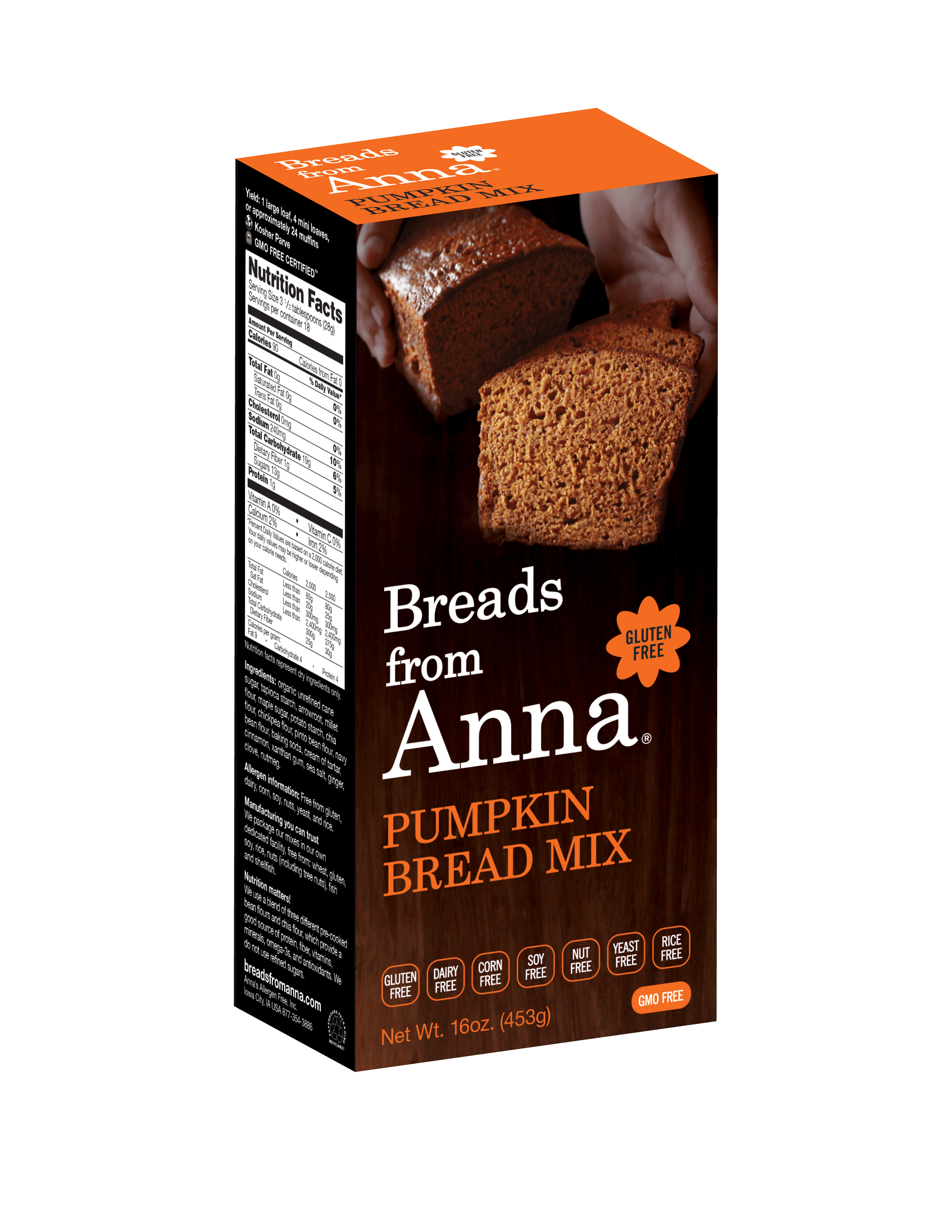 Breads From Anna GlutenFree Pumpkin Bread Mix