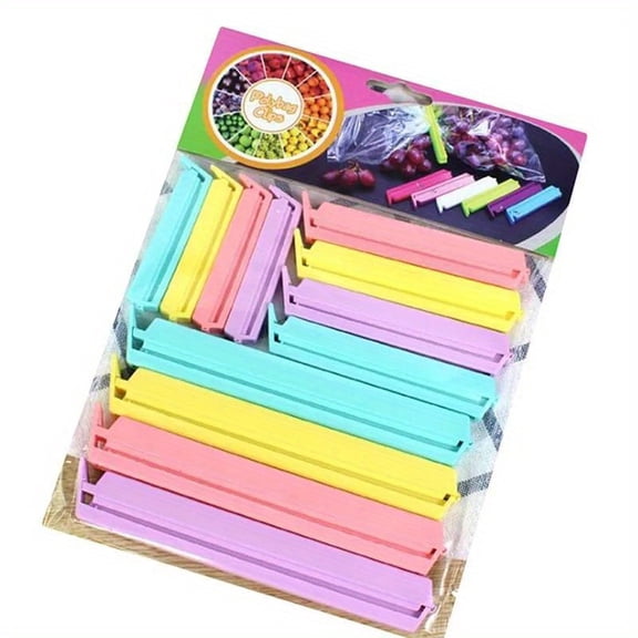 12pcs Portable New Kitchen Storage Food Snack Seal Sealing Bag Clips Sealer Clamp Plastic Tool Kitchen Accessories