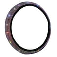 windfall Luxury Rhinestones Crystal Colorful Car Seat Belt Cover Pad Steering Wheel Cover Auto