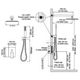 thumbnail image 7 of Shower system, 12" (approx. 30.5 cm) rain shower head and handheld spray bathroom shower unit with brass valve and wall trim kit Gold, 7 of 7