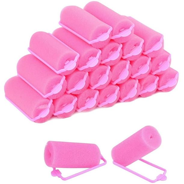36 Pieces Foam Sponge Hair Rollers Pink Hair Rollers Soft Sponge