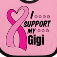 thumbnail image 4 of Inktastic Breast Cancer Awareness I Support My Gigi with Pink Ribbon Boys or Girls Baby Bib, 4 of 4