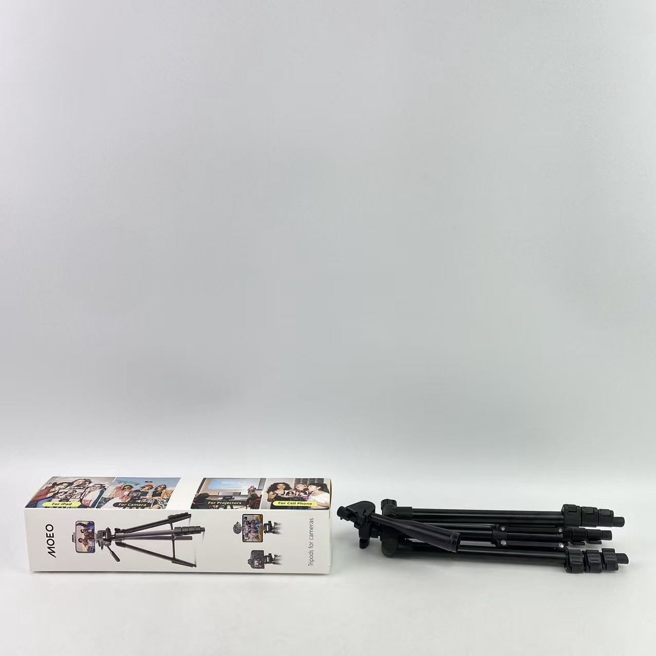 MOEO Tripods for cameras,60" Camera Tripod,Cell Phone Tripod,Professional Aluminum Portable Tripod Stand with Phone Tripod Mount&1/4”Screw