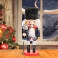 thumbnail image 6 of 2pcs Nutcracker Figures Soldier Christmas wood Creative Handmade Puppet Free Standing Party desktop Decorative Style H, 6 of 9