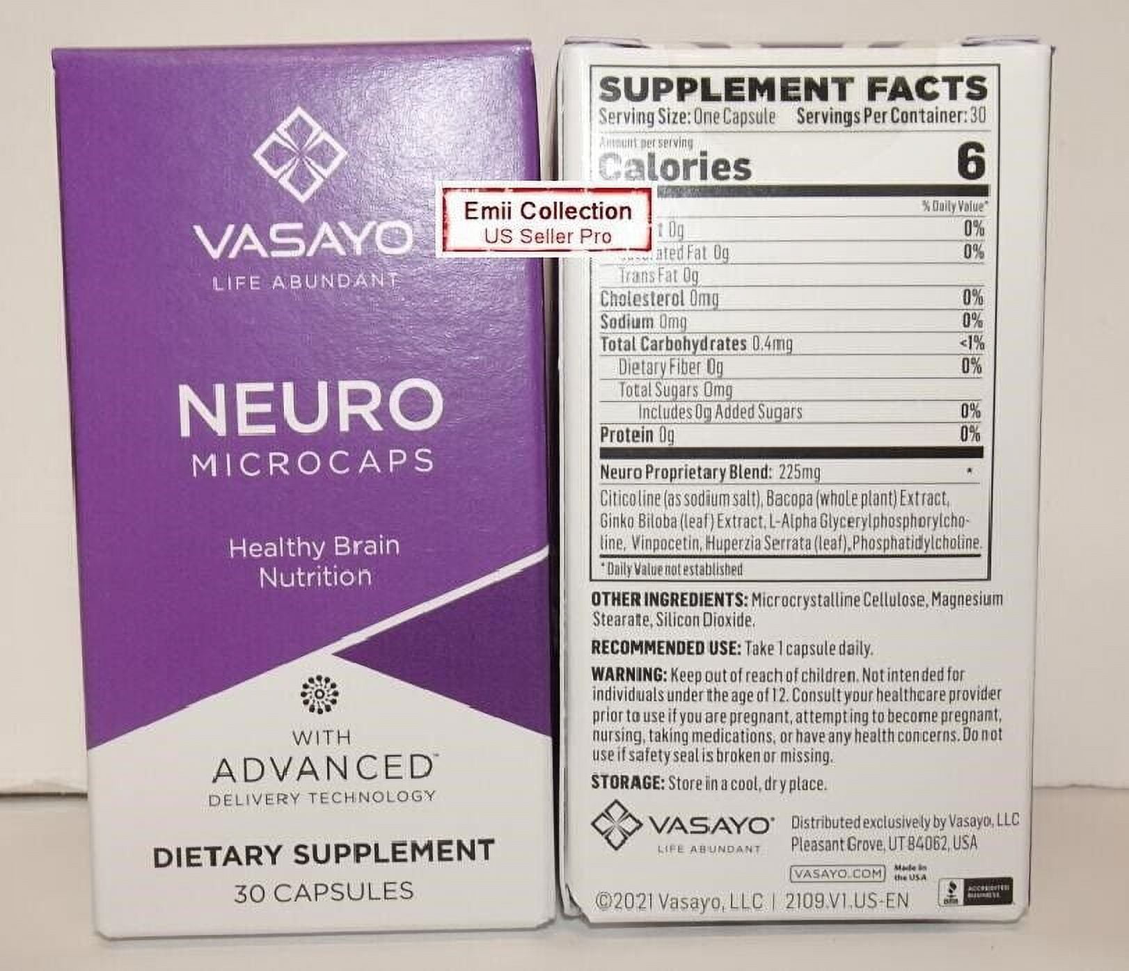 Vasayo MicroLife Neuro Brain Natural Supplements Liposomes 30 Box ...