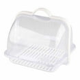 thumbnail image 2 of Clear Plastic Flip-Top Bread Cake Storage Box | 8.38x8.38x7.08 Inch Food Container with Secure Lid | Kitchen Pantry Organization for Baked Goods, 2 of 6