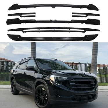 NINTE Front Grill Covers for 2018-2021 GMC Terrain Grille Overlay Trim Gloss Black