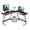 Black, variant on SONGMY L Shaped Gaming Desk Computer Corner PC Desk Table with Large Monitor Riser Stand for Home Office Sturdy Writing Workstation (Black, 47 Inch)