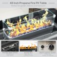 thumbnail image 4 of Outsunny 50,000 BTU Propane Fire Pit Table with Glass Wind Guard Coffee, 4 of 10