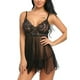 thumbnail image 1 of Camisón transparente para mujer, lencería transparente, ropa interior, vestido Babydoll, ropa de dormir, 1 of 4