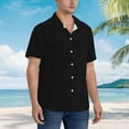 thumbnail image 5 of Balery Black Print Men's Hawaiian Shirts Short Sleeve Beach Shirt Relaxed Fit Vacation Button Down Shirts-3X-Large, 5 of 9