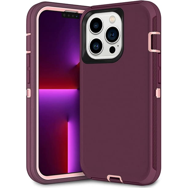 Iphone 13 Pro Heavy Duty Defender Case Purple 3 Layer Shock Absorbent Durable Case Compatible For Iphone 13 Pro 6 1 Inch Walmart Com