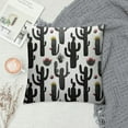 thumbnail image 2 of JRXY  Black &amp; White Cactus Super Soft Home Office Decor Throw Pillow Case Cushion Cover for Couch Sofa Bed Chair (Black Cactus) White, 2 of 5
