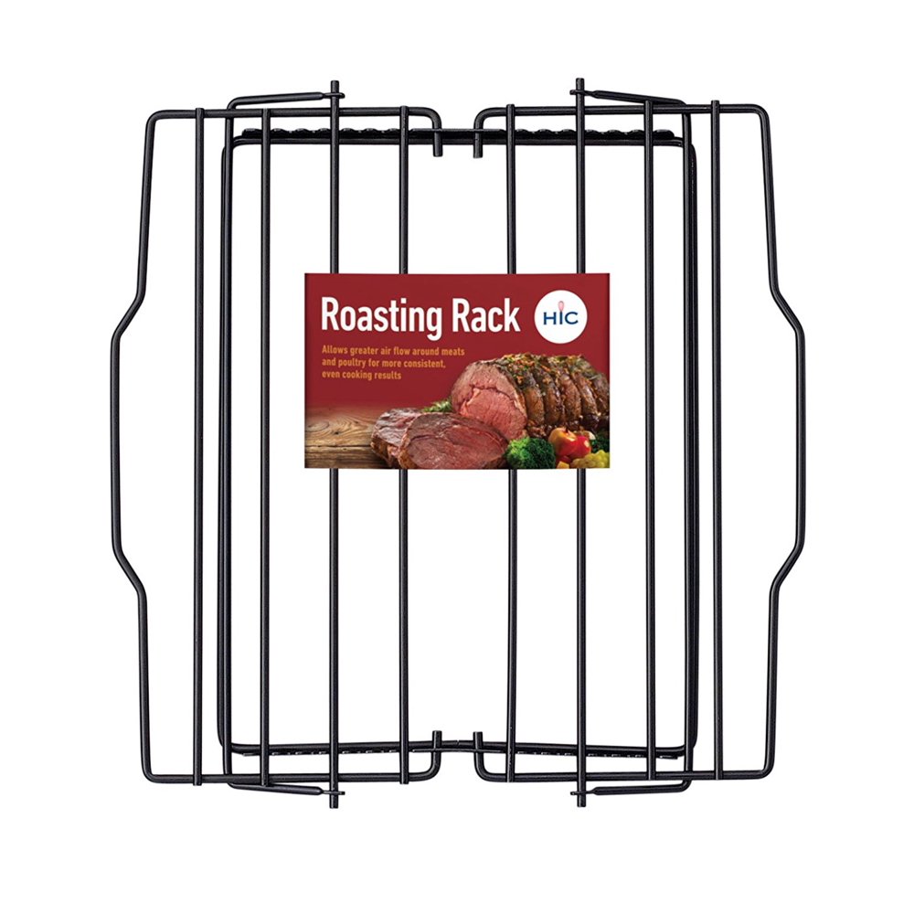 HIC Adjustable Wire Roasting Baking Broiling Rack, Nonstick, 10Inches