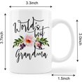 thumbnail image 5 of Best Grandma Mug Cup,World''s Best Grandma Floral Ceramic Mug-11oz Coffee Milk Tea Mug Cup,Grandmother Grandma Birthday Mother''s Day Gifts From Grandson Granddaughter Grandkids, 5 of 5