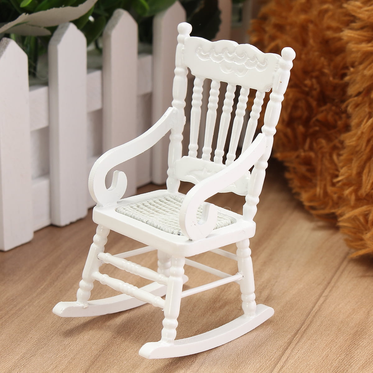 kids white rocking chair