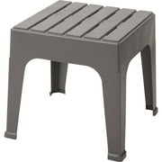 1 PK, Adams Big Easy Gray 18.9 In. Square Resin Stackable Side Table