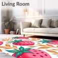 thumbnail image 2 of ODIKA 5'x7' Machine Washable Non-Slip Area Rug, Enchanted Jam Fruit Fantasy Artistic Decoration High Traffic Rug with Pad, Pink, 722807, 2 of 8
