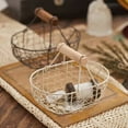 thumbnail image 5 of Egg Holder Countertop with Handle - Metal Wire Egg Baskets for Fresh Eggs - Vintage Style Wire Basket Fruit Basket Bread Basket Potato Storage for Kitchen Counter, 5 of 8