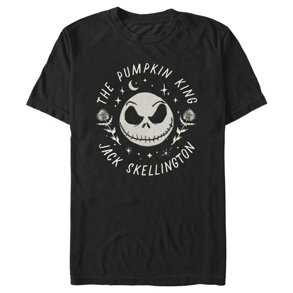 Men's The Nightmare Before Christmas The Pumpkin King Jack Badge  Graphic T-Shirt